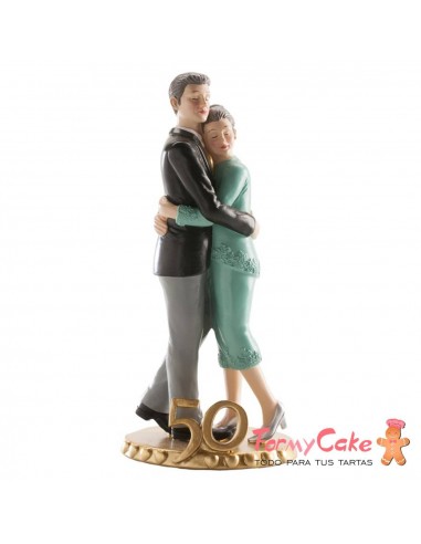 Figura para Tarta Novios Bodas de Oro