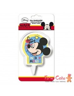 Vela Mickey Mouse 2D, 7cm Dekora