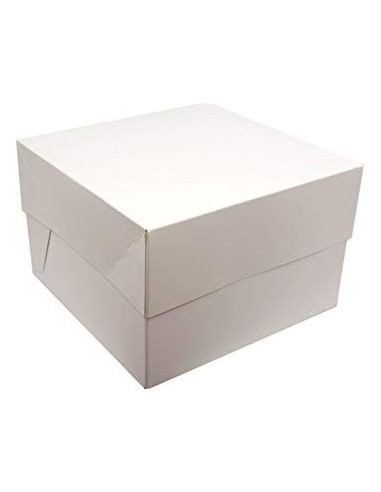 Caja Blanca para Tartas 26,5x26,5x15cm Decora