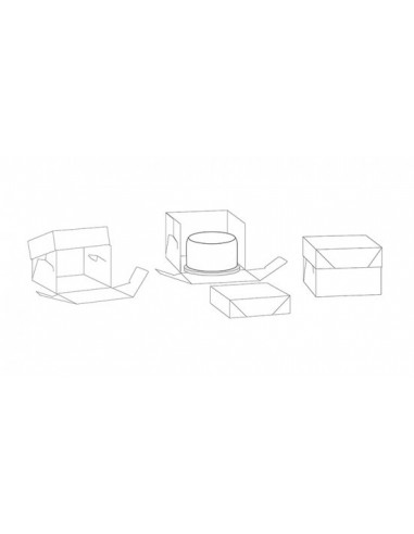 Caja Blanca para Tartas 26,5x26,5x15cm Decora