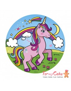 Impresión Comestible unicornio 20cm