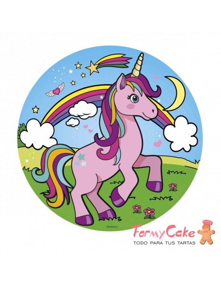 Impresión Comestible unicornio 20cm
