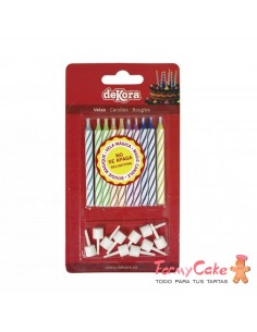 Velas para Tartas No se Apagan 10ud dekora
