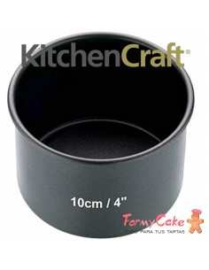 Molde con Base Extraible De Acero, Negro, 10x10x7.1 cm Master Class