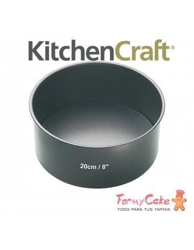 Molde con Base Extraible De Acero, Negro, 20x8 cm Master Class