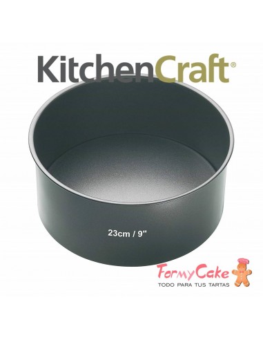 Molde con Base Extraible De Acero, Negro, 23x8cm Master Class