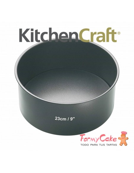 Molde con Base Extraible De Acero, Negro, 23x8cm Master Class