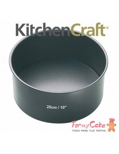 Molde con Base Extraible De Acero, Negro, 25x8cm Master Class