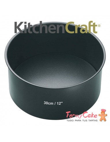 Molde con Base Extraible De Acero, Negro, 30x9cm Master Class