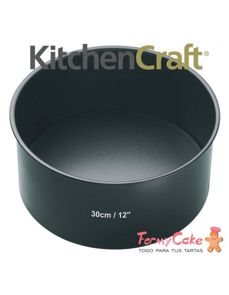 Molde con Base Extraible De Acero, Negro, 30x9cm Master Class