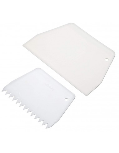 Set de Espátulas para Cobertura, Plástico, Blanco, 2 Ud. Kitchen Craft