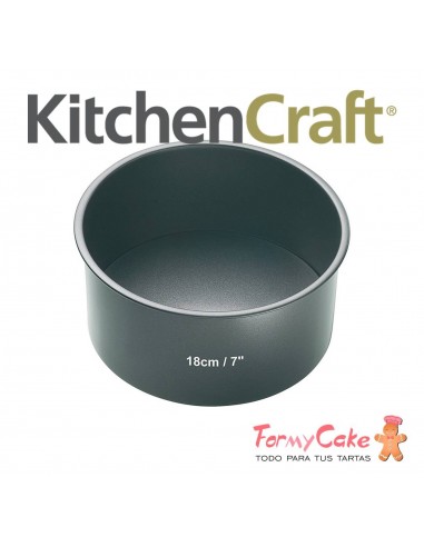 Molde con Base Extraible De Acero, Negro, 18 cm Master Class