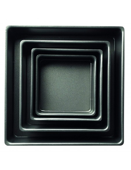 Molde Cuadrado De Acero, Negro, 20X20x7,5cm Master Class