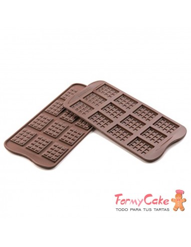 Molde Silicona 12 Minitabletas De Chocolate Silikomart