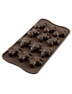 Molde Silicona 12 Dinosaurios De Chocolate Silikomart