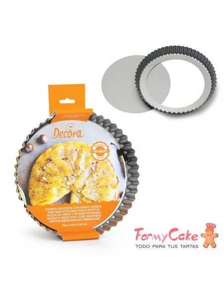 Molde Metal Redondo Rizado Desm. 28cm Decora