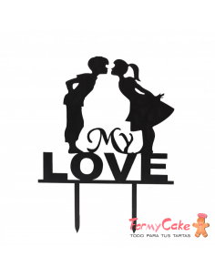 Cake Topper Acrílico "Love" Modelo 2