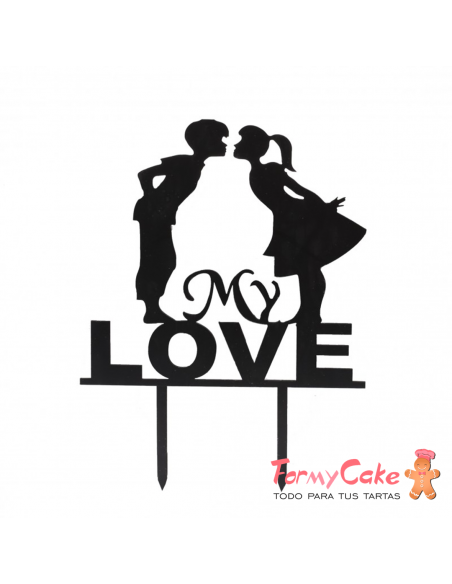 Cake Topper Acrílico "Love" Modelo 2