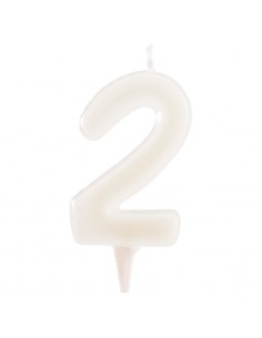 Vela Fluorescente 6,5cm Número 0 Dekora 2