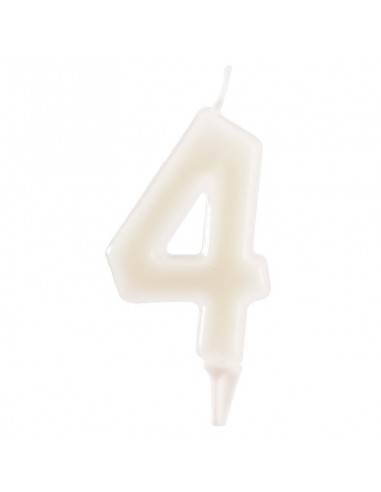 Vela Fluorescente 6cm Número 4 Dekora