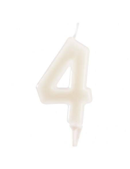 Vela Fluorescente 6cm Número 4 Dekora