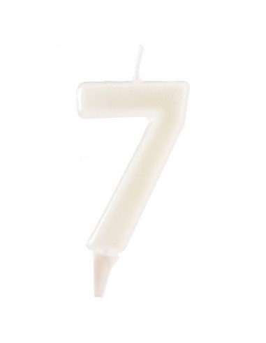 Vela Fluorescente 6cm Número 7 Dekora
