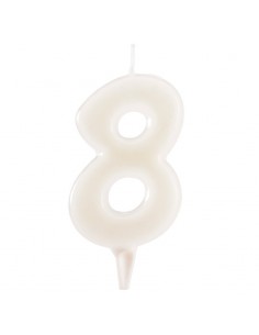 Vela Fluorescente 6cm Número 8 Dekora 2
