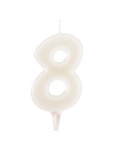 Vela Fluorescente 6cm Número 8 Dekora