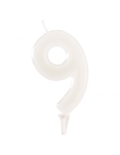 Vela Fluorescente 6cm Número 9 Dekora 2
