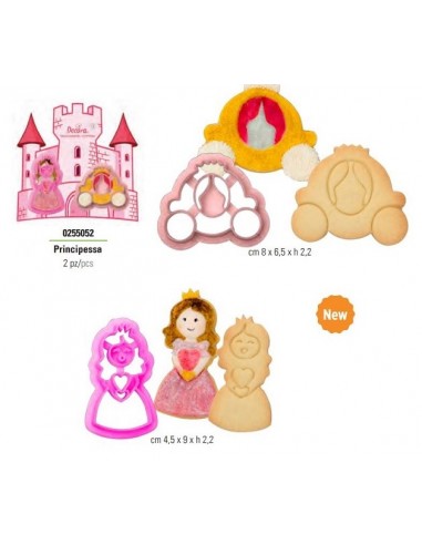 Kit 2 Cortadores Princesas Decora