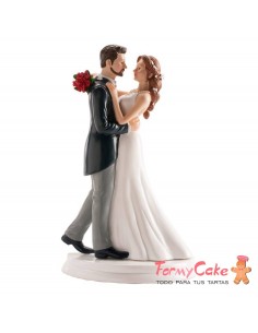 Figura para Tarta Novios Bailando Vals 20cm Dekora