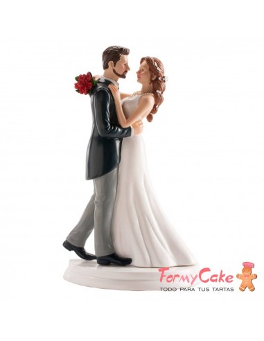 Figura para Tarta Novios Bailando Vals 20cm Dekora