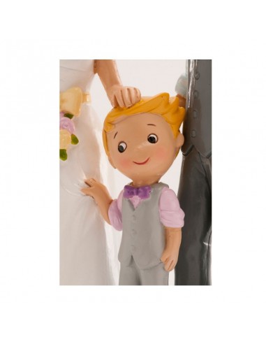 Figura para Tarta Novios Con Niño 16cm Dekora