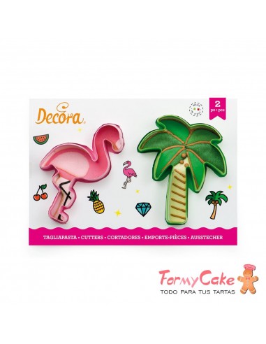 Kit Cortadores Flamenco Y Palmera 2ud. Decora