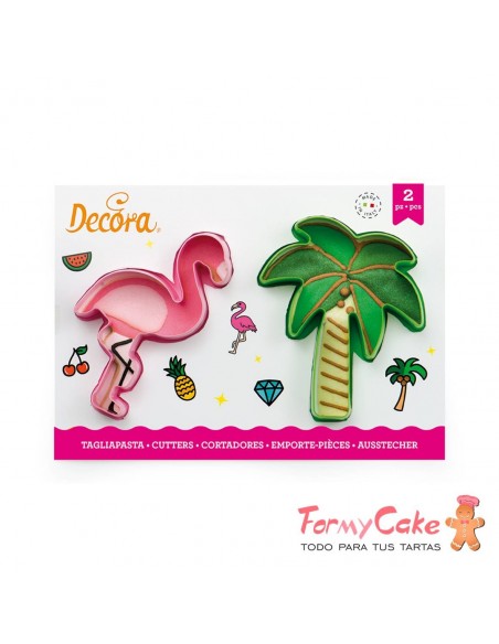 Kit Cortadores Flamenco Y Palmera 2ud. Decora
