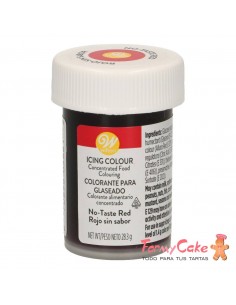 Colorante Gel Rojo si  sabor Wilton 28gr