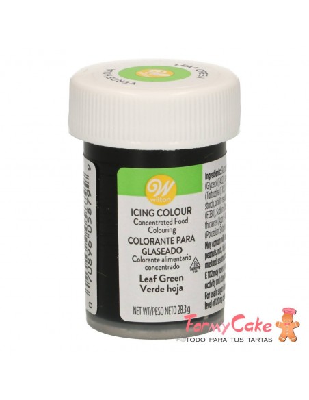 Colorante Gel verde hoja Wilton 28gr