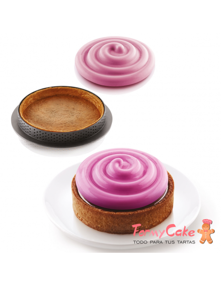 Molde Silicona  Mini Tartaletas Twist  Silikomart