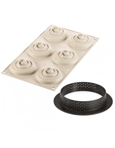 Molde Silicona  Mini Tartaletas Twist  Silikomart