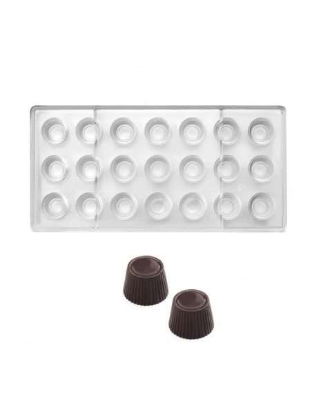 Molde de Bombones Cónico rizado de Policarbonato Ibili
