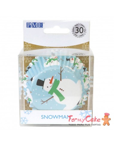 Cápsulas Metalizadas Muñeco De Nieve 30ud PME