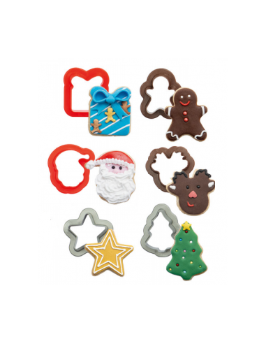 Kit Mini Cortadores Decoración Navidad 6ud. Decora