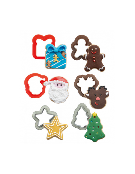 Kit Mini Cortadores Decoración Navidad 6ud. Decora