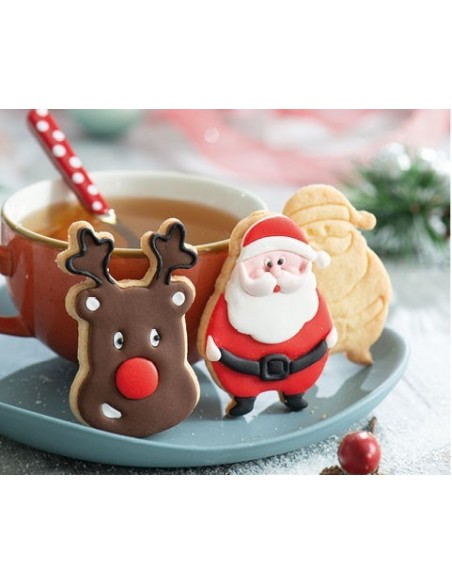 Kit Cortadores Santa Claus Y Reno 2ud. Decora