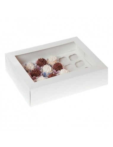 Caja 24 MiniCupcakes Blanca