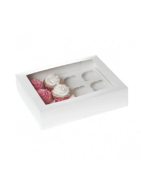 Caja 12 MiniCupcakes Blanca