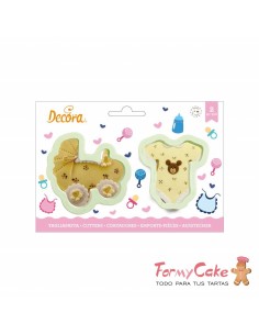 Kit Cortadores Body Y Carrito Bebe 2ud. Decora