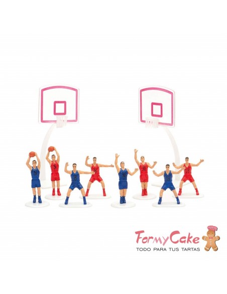 Kit Baloncesto para Tartas 10 Piezas Decora