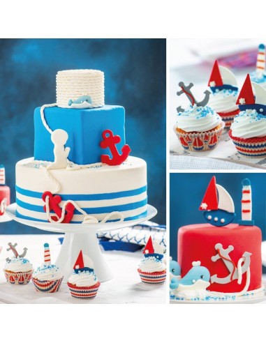 Kit 2 Cortadores Faro y Ancla Decora