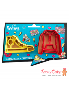Kit 2 Cortadores Zapatilla y Sudadera Decora